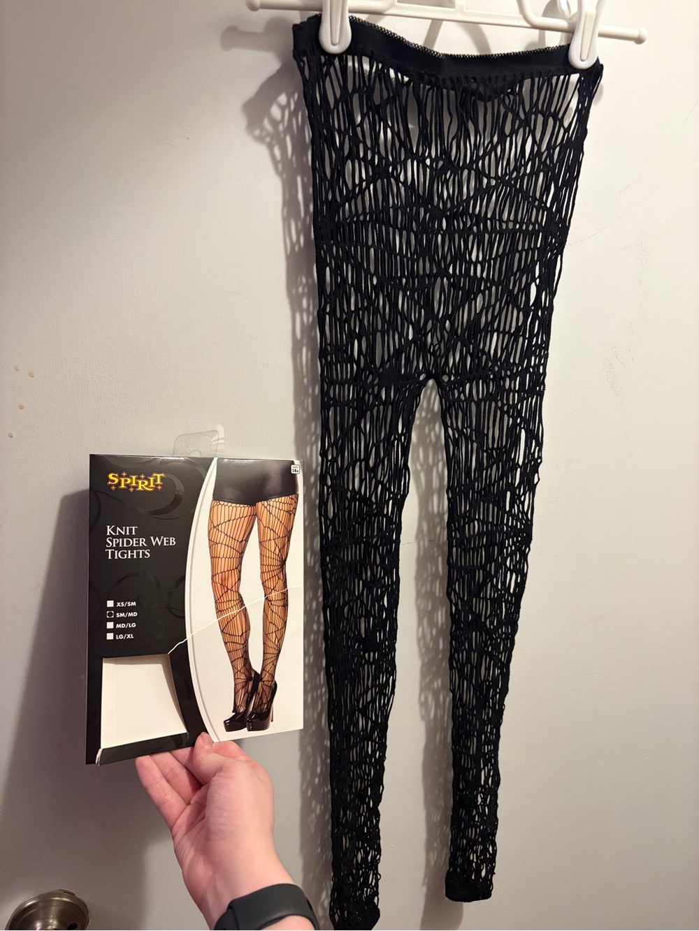 Spirit Halloween Knit Spiderweb Tights